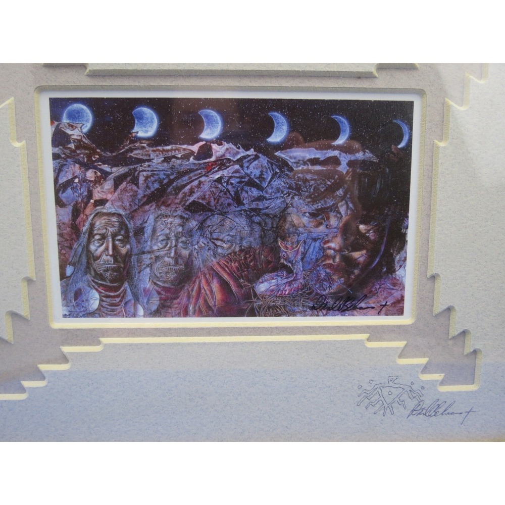 David Behrens A Heritage Eclipsed Native American Signed Print Framed Art